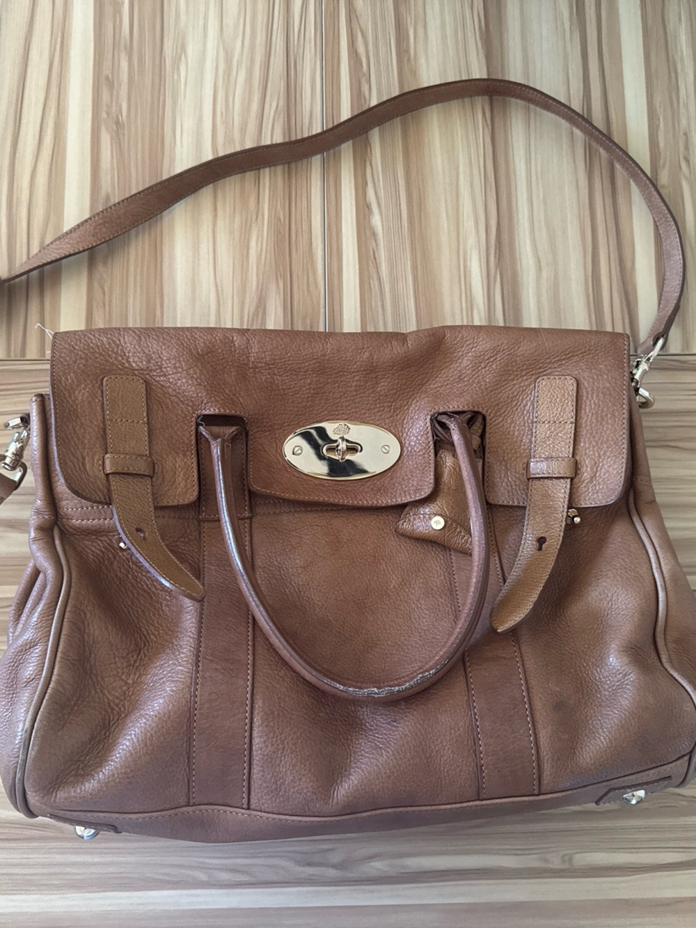 MULBERRY Leather Satchel Handbag in Brown - Classic Women’s Shoulder Bag
